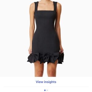 Elliatt Black Mini Dress with Bow Details
